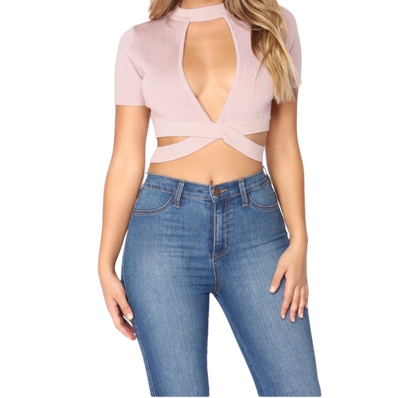 Tops - [Fashion Nova] Karson Mock Neck Keyhole Top